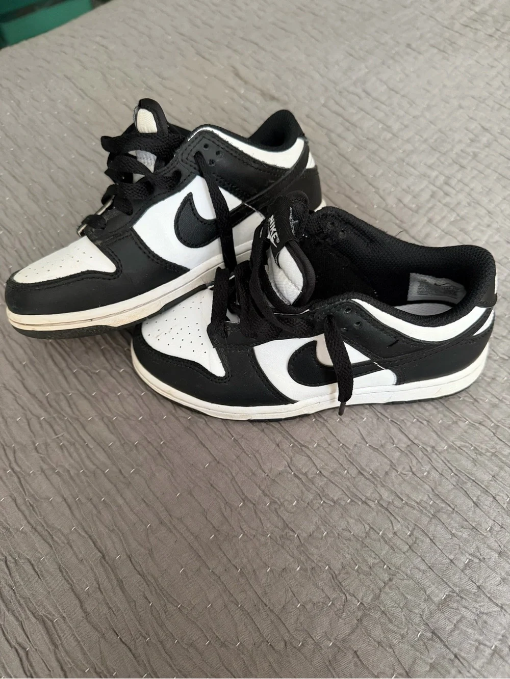 Nike Kids Black and White Low-Top Sneakers